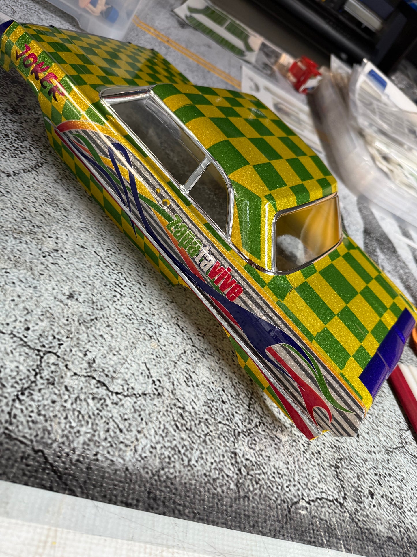 1963 Joker Impala Replica. This is a Full body wrap kit and does require full car breakdown. Only 30 kits will be printed and each one will be numbered 1-30. This is not an easy kit to install must have patience and some skill level