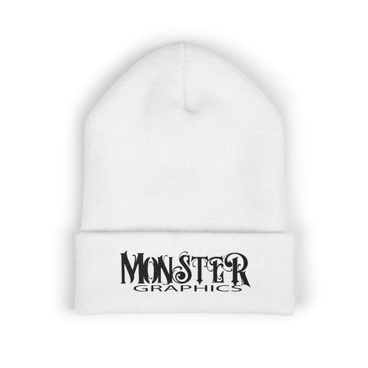 Embroidered Monster Graphic Beanie, Warm Winter Hat, Unisex Knit Cap, Stylish Daily Wear, Gift for Him & Her